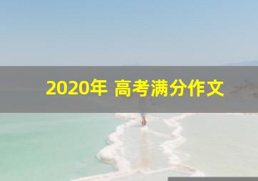 2020年 高考满分作文